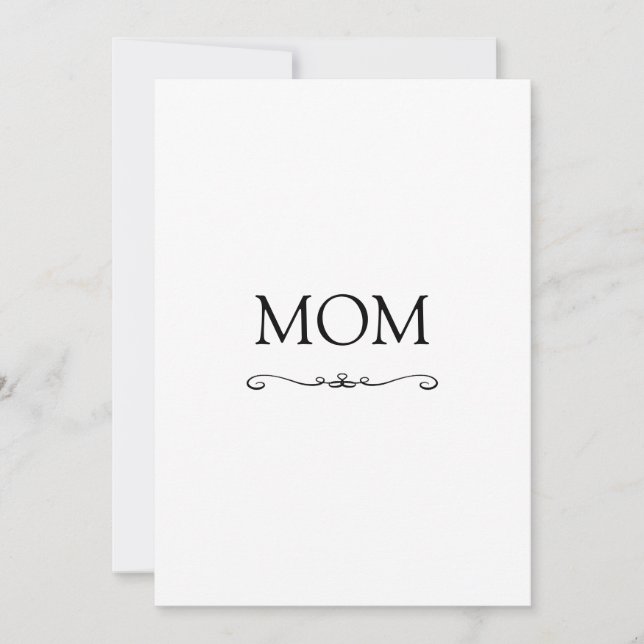 Cute Modern Minimalist Mother's Day Card (Front)