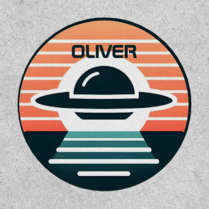 Cute Modern Minimalist UFO at Sunset Patch