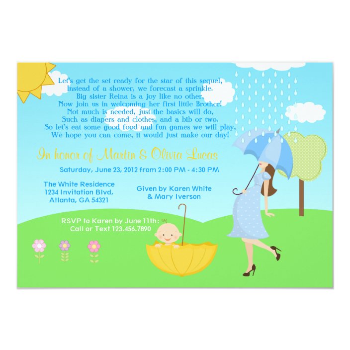 zazzle sprinkle invitations