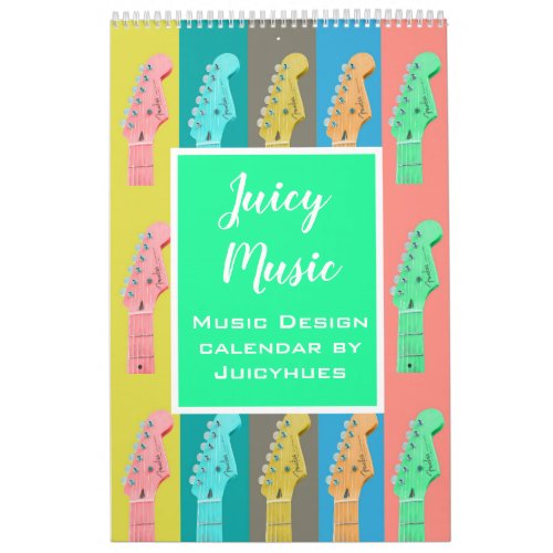 Cute modern music girl gift calendar