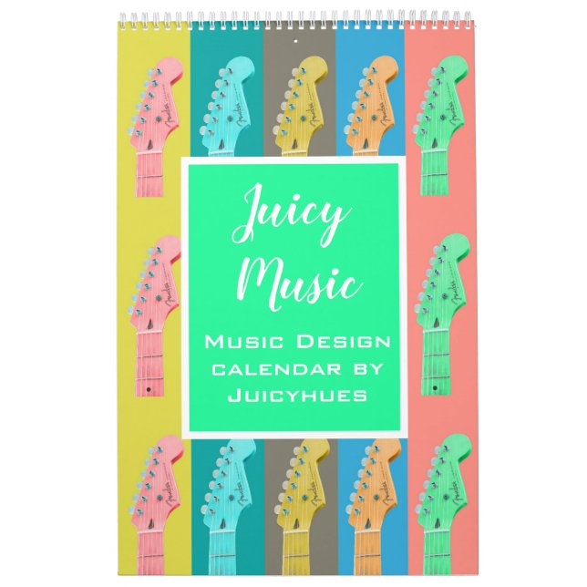 Cute modern music girl gift calendar (Cover)