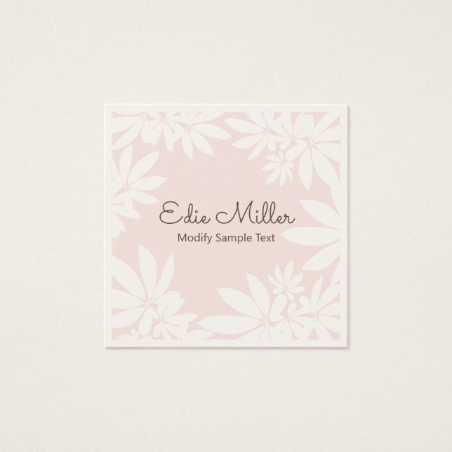 Cute Modern Pale Pink  Floral Script Font  (Front)