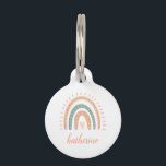 Cute Modern Pastel Boho Rainbow Pet ID Tag<br><div class="desc">A Cute Modern Pastel Boho Rainbow pet tags perfect for your cute cats or dogs. You can even customize the name for a more personalized touch.</div>