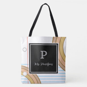 Cute Modern Personalized Teacher Appreciation Tote Bag