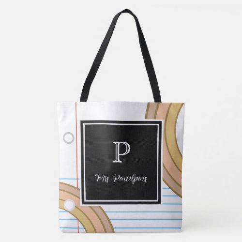 Cute Modern Personalized Teacher Appreciation  Tote Bag