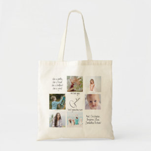 Cute Modern Photo Collage Best Grandma Ever Tote Bag