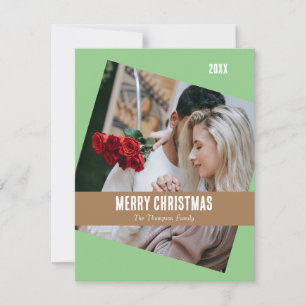 Cute modern photo stylish Christmas elegant green