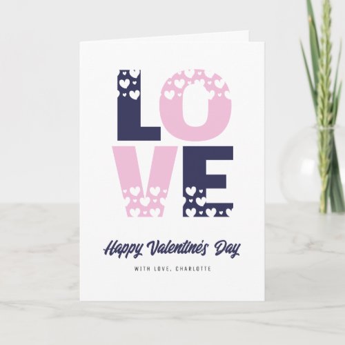 Cute Modern Photo Valentines Day Card