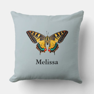 Cute Modern Photography Butterfly Add Name Throw Pillow