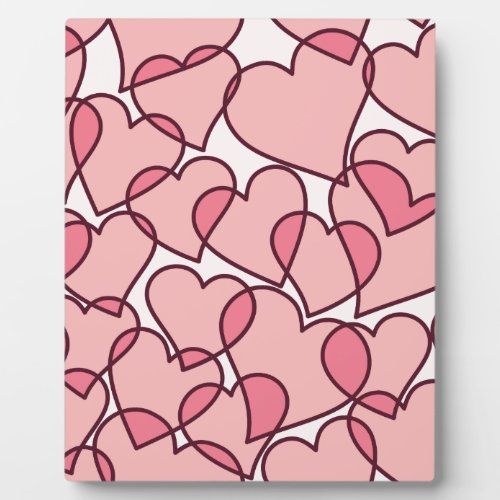 Cute Modern Pink Hearts pattern Plaque