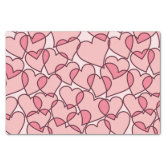 Pink and Red Valentines Love Hearts Decoupage Tissue Paper