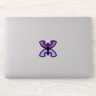 Cute Modern Purple Butterfly Graphic Accent Sticker