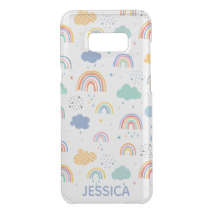 Cute Modern Rainbows & Clouds Pattern Personalised Uncommon Samsung Galaxy S8+ Case