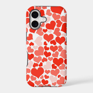 Cute Modern Red Heart Pattern iPhone 17 Case