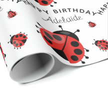 Cute Modern Red Ladybug Personalized