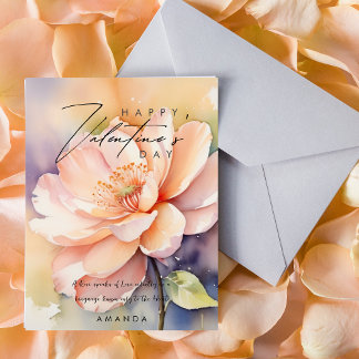 Cute Modern Roses Valentine's day card 