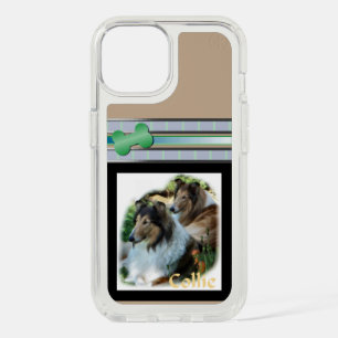 Cute Modern Rough Collies Dog Art iPhone 15 Case