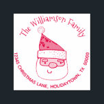 Cute Modern Santa Claus Return Address Christmas Self-inking Stamp<br><div class="desc">Personalize your Christmas envelopes and packages with this festive return address rubber stamp featuring the face of Santa Claus and modern hand lettered script typograpny.  Easy to customize with your own family name and address.</div>