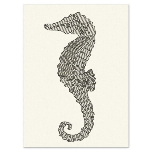 Cute Modern Seahorse Drawing Nautical Nursery DIY Tissue Paper