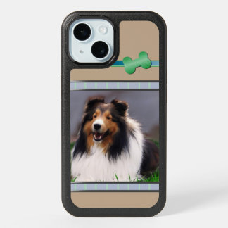 Cute Modern Shetland Sheepdog Dog Art iPhone 15 Case