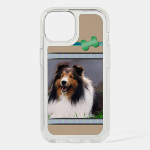 Cute Modern Shetland Sheepdog Dog Art iPhone 15 Case
