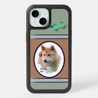 Cute Modern Shiba Inu Dog Art iPhone 15 Case