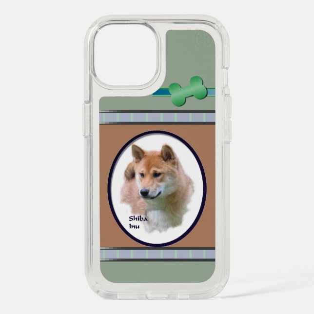 Cute Modern Shiba Inu Dog Art Speck iPhone Case (Front)