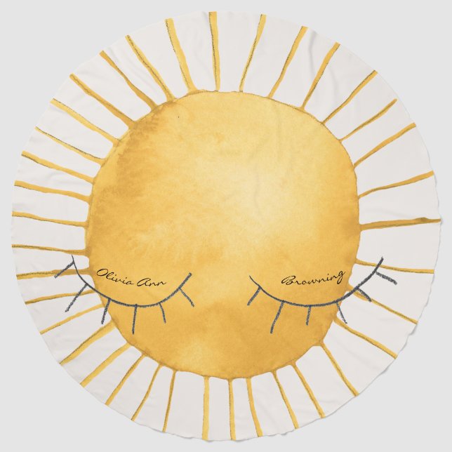 Cute Modern Summer Vibes Abstract Sun  Beach Towel (Front)