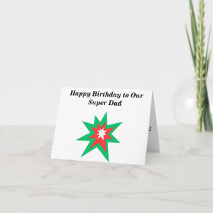 Cute Modern Superhero Happy Birthday Card for Dad