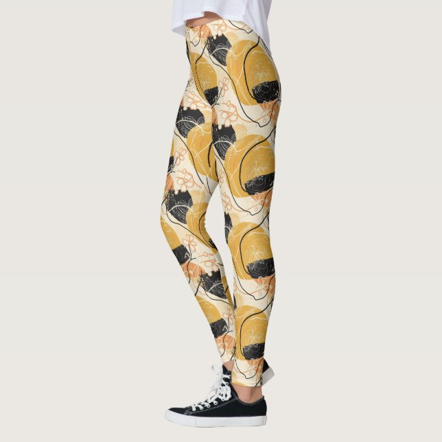 Cute Modern tiled pattern Leggings (Left)