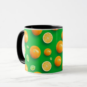 Cute Modern Unique Citrus Fruit Art Pattern Mug