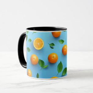 Cute Modern Unique Citrus Fruit Art Pattern Mug