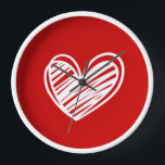 Cute Modern Unique Red Hearts Elegant Romantic Clock<br><div class="desc">A simple yet gorgeous Valentine's Day hearts wall clock. If you like this design on other items,  please inbox us. We will list them for you. Do check out our other themed stores.</div>
