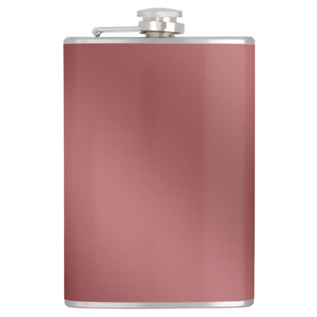Cute Modern  Watercolor gradient solid red color  Flask (Front)