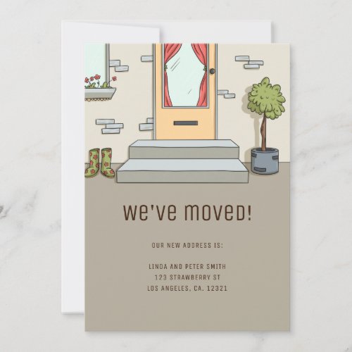 Cute Modern Weve Moved Change of Address  Announcement