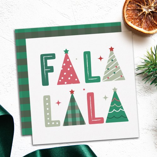 Cute Modern Whimsical Christmas Type Holiday Card