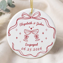 Cute Modern Whimsical Hand Drawn Engagement
