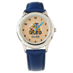 Cute Modern Yellow Construction Truck Watch