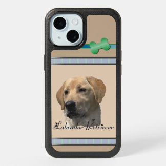 Cute Modern Yellow Lab Dog Art iPhone 15 Case