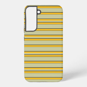 Cute modern yellow stripes samsung galaxy s22+ case