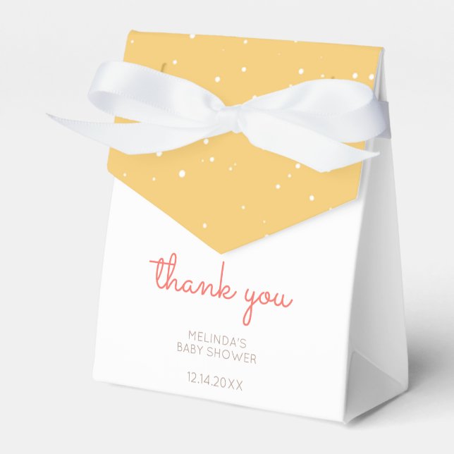  Cute Modern Yellow Wild One Sloth Baby Shower Favor Boxes (Front Side)