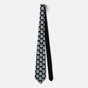 Cute Mole swims in beaker Avogadro's Mole Day  Neck Tie
