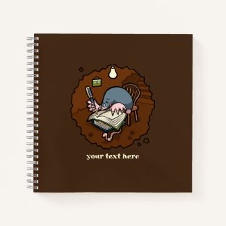 Cute Mole Writer Add Your Text Burrow Cartoon