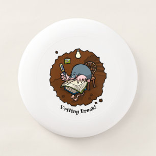 Cute Mole Writing Break! Writer Working In Burrow Wham-O Frisbee