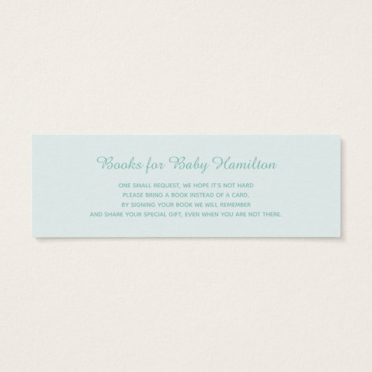 Cute Mom and Baby Fox Boy Baby Shower Book Request (Back)