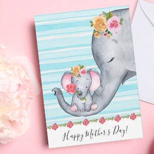 Cute Mom and Baby Mother's Day Card