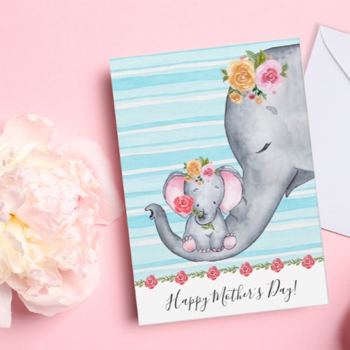 Cute Mom and Baby Mothers Day Card