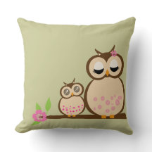 Cute Mom and baby owl