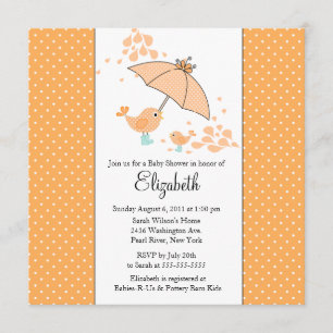 CUTE Mom & Baby Bird Baby Shower Invitation