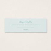 Cute Mom & Baby Fox Boy Baby Shower Diaper Raffle (Back)